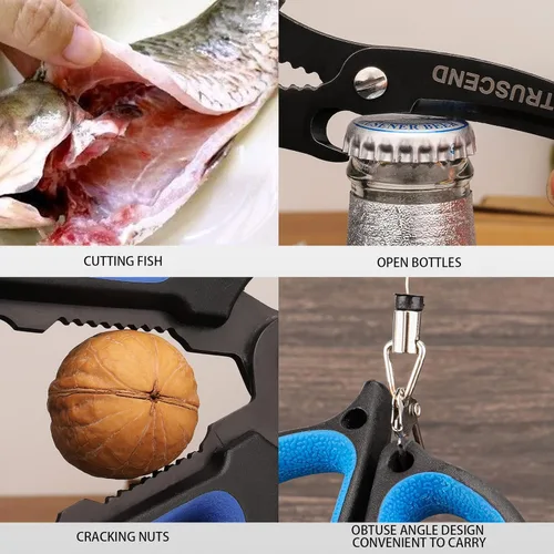 Miniatura 4 de TRUSCEND Pesca multiusos, cocina resistente para cortar, paquete de 2 unidades de acero inoxidable endurecido que proporcionan una resistencia