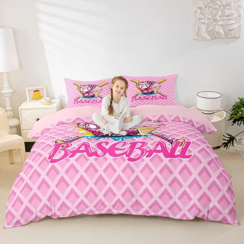 Miniatura 13 de Juego de funda de edredón para niños de fútbol americano, tamaño individual, juego de ropa de cama de fútbol de rugby de llama, decoración