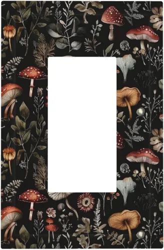 Miniatura 11 de Cubiertas de Salida Triple Basculante con Hojas de Plantas de Eucalipto Azul en Acuarela Floral, Placa Frontal Decorativa de 3 Posiciones, Cubierta