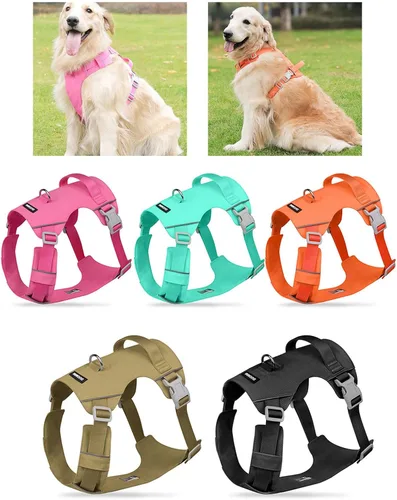 Miniatura 2 de Reflective Dog Harness Pet Chest Strap Large Dog Vest Harness for Outdoor Activity Walking Training with Adjustable Belt
