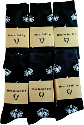 Juego de 6 calcetines para padrinos de boda, regalo de padrinos de boda, caja de propuesta de padrino, regalo de padrino de boda, regalo de padrino