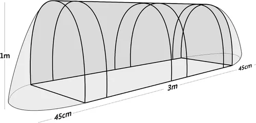 Miniatura 4 de Invernadero tunel tierra para jardín Haxnicks Easy Poly, Micromalla (Micromesh)
