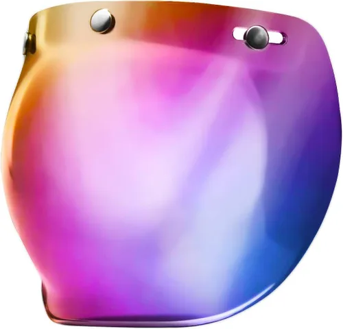 Miniatura 9 de GDM Casco de moto Bubble Shield 3-Snap Button Flip Up Down Universal (Ámbar degradado)
