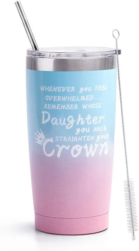Miniatura 6 de TURMTF Vasos para el día de la madre para mi hija, regalo de papá mamá (a hija)