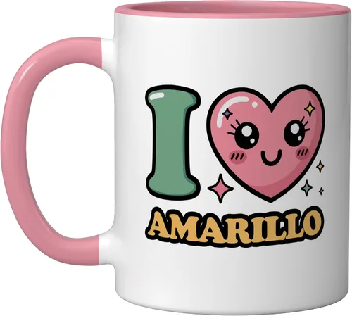 Miniatura 8 de I love Amarillo Ceramic Mug, Black/White