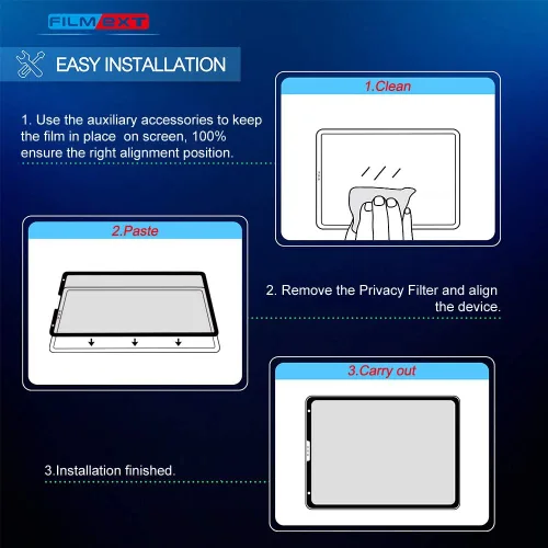 Miniatura 6 de FILMEXT Protector de pantalla de privacidad extraíble para iPad Pro de 11 pulgadas (2022/2021/2020/2018), iPad Air 5/Air 4 de 10.9 pulgadas, filtro