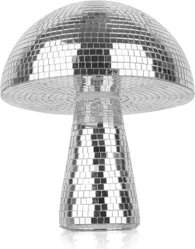 Miniatura 8 de Bola de discoteca creativa de hongo para fiesta, decoración de mesa, espejo retro hecho a mano, bola de discoteca en forma de hongo, decoración
