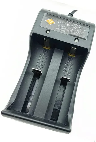 Miniatura 5 de Cargador de batería 18650 SJZBIN 2 Bay Fast 18650 Cargador de batería con enchufes USB para batería de litio 18650 18490 18350 17670 17500 16340