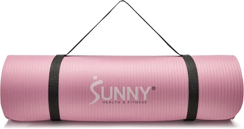 Miniatura 11 de Sunny Health & Fitness Alfombrilla de yoga antideslizante: duradera, antidesgarros, ligera, soporte acolchado para yoga, pilates, ejercicios de Azul