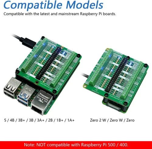 Miniatura 6 de Freenove Placa de ruptura para Raspberry Pi 5 / 4B / 3B+ / 3B / 3A+ / 2B / 1B+ / 1A+ / Zero 2 W/Zero W/Zero, protector de bloque de terminales