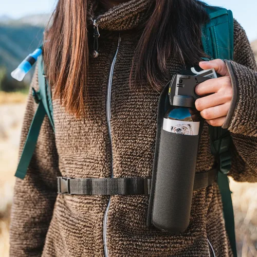 Miniatura 6 de Sabre Frontiersman Bear Spray Holster for 7.9 & 9.2 Oz. Canisters, Nylon Chest, Belt, Waist, & 3-in-1 Options Available, Adjustable Straps, Strong