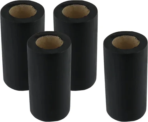 Semetall Wood Bed Risers,4 Inch Heavy Duty Round Bed Lifters -Fit 1.5" or Less - Set of 4, Supports 6000 lbs, Sofa Table Couch Chair Risers, Black