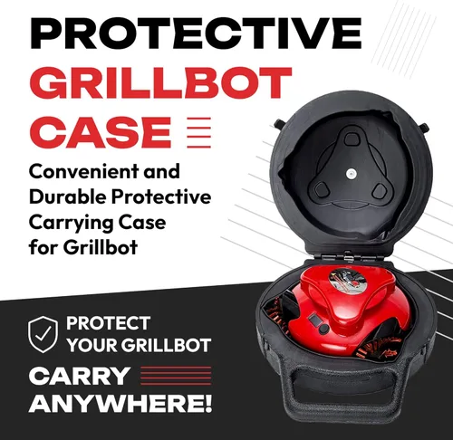 Miniatura 8 de Grillbot Robot automático de limpieza de parrilla con cepillos de nailon, limpiador de parrilla de barbacoa, cepillo de parrilla, raspador de Rojo