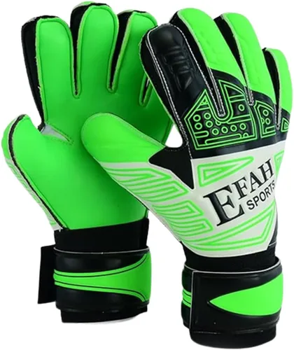 Guantes de portero de fútbol para niños, jóvenes, guantes de portero de fútbol con protección para dedos y agarres dobles en la muñeca