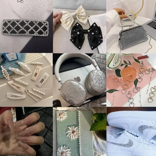 Miniatura 5 de NOOEPC Joyas para el cabello, gemas autoadhesivas transparentes para el cabello, accesorios para el cabello de graduación, calcomanías