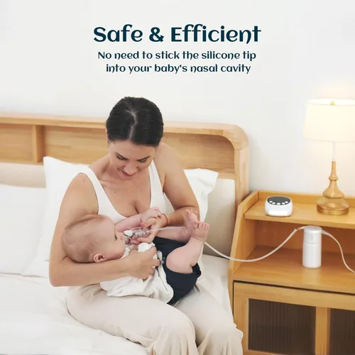 Miniatura 3 de X-Bosak Aspirador nasal eléctrico para bebés, removedor de moco de grado hospitalario con 9 niveles de succión, recargable USB-C, luz nocturna