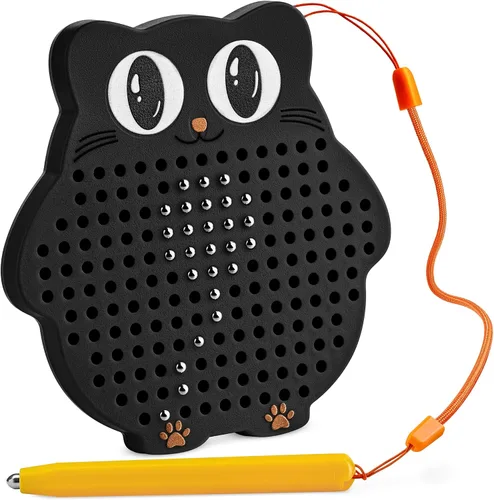 AYNAT FUN Tablero de dibujo magnético para niños y niños pequeños con cuentas y lápiz óptico magnético, juguete de viaje magnético para actividades
