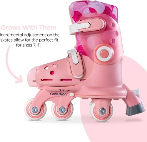 Miniatura 4 de Volution Learner Twista Patines – Patines ajustables 2 en 1 para niños a partir de 2 años – Convierte de patines de tres ruedas a patines en línea
