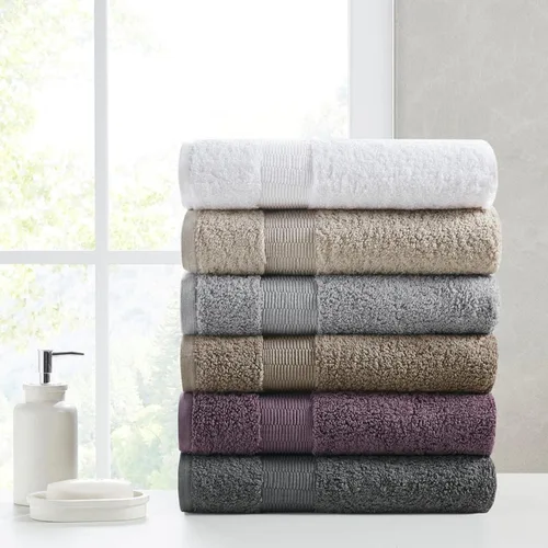 Miniatura 6 de Madison Park SIGNATURE Luce - Lujoso juego de toallas de baño 100% algodón egipcio, sedosas, suaves y altamente absorbentes, calidad de spa premium