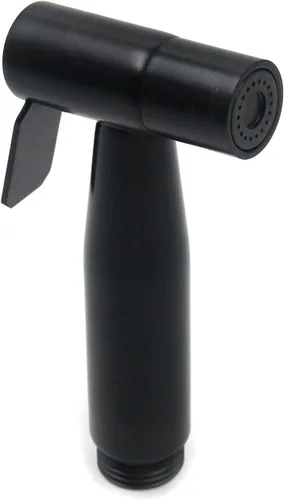 T Tulead Pulverizador de bidé para inodoro Cabezal rociador de mano de acero inoxidable Cabezal de rociador de bidé Negro, fácil control