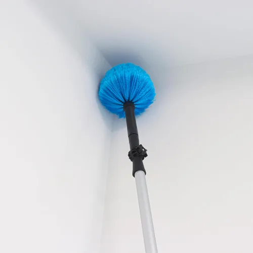 Miniatura 7 de Cabezal de plumero de telaraña, cerdas suaves, cepillo de plumero de telaraña, se adapta a postes roscados estándar de 3/4 pulgadas