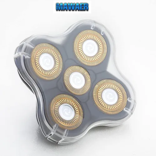 Miniatura 6 de 3 piezas universales de 5 cuchillas compatibles con la afeitadora Freedom Gold, cabezales de repuesto para afeitadora de cabeza