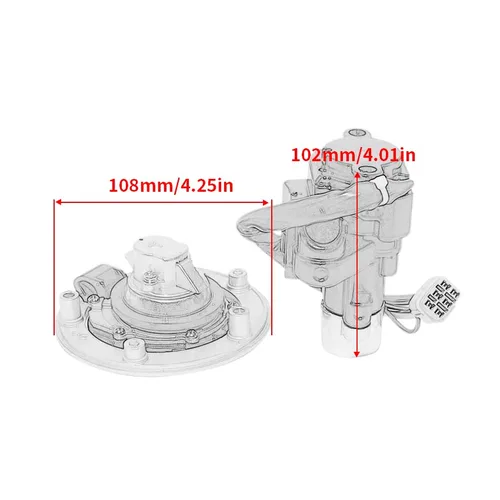 Miniatura 5 de Juego de llaves de bloqueo de asiento para Suzuki GSF650 Bandit 650, GSX650F Katana 650 para Suzuki (GSF650S, GSF1200S, GSF1250S) Bandit S