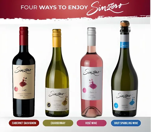 Miniatura 5 de SINZERO Sparkling Brut - Alternativa al champán seco sin alcohol, baja en calorías, acidez equilibrada, 25.4 onzas líquidas