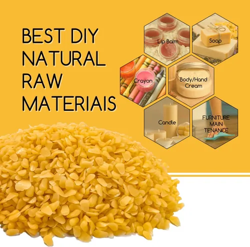 Miniatura 4 de TRINIDa Bolitas de cera de abeja amarilla 5LB (80 oz), bolitas de cera de abeja orgánicas para velas DIY, cera de abeja para hacer velas, cuidado