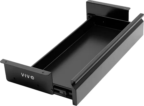 VIVO Cajón deslizante de 22 pulgadas para debajo del escritorio sin carcasa, organizador de almacenamiento para oficina en casa, negro,