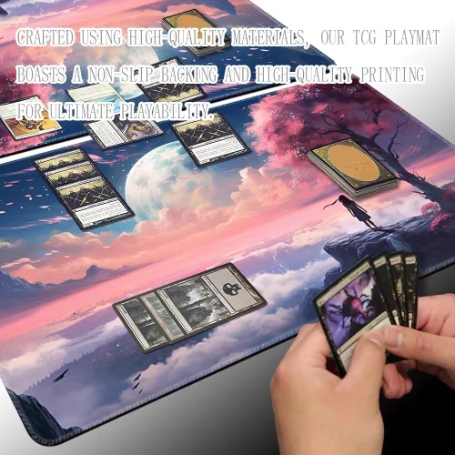 Miniatura 4 de MTG Playmat - Impresión antideslizante en la parte trasera, ideal para entusiastas de los juegos de cartas, tapete de juego TCG