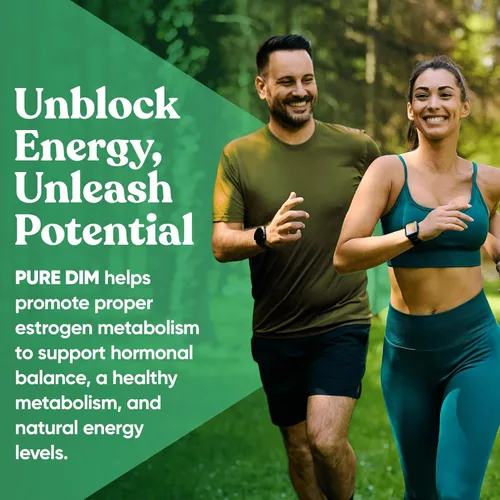 Miniatura 4 de Suplemento DIM puro de 200 mg – fatiga energética y alivio del estrés, equilibrio de estrógenos, menopausia y sofocos, apoyo hormonal para mujeres