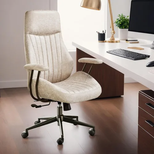 Miniatura 22 de HOOOWOOO Silla de Oficina Ergonómica, Silla de Escritorio Moderna de Computadora de Media Siglo, Silla Ejecutiva Cómoda con Asiento Extra Ancho