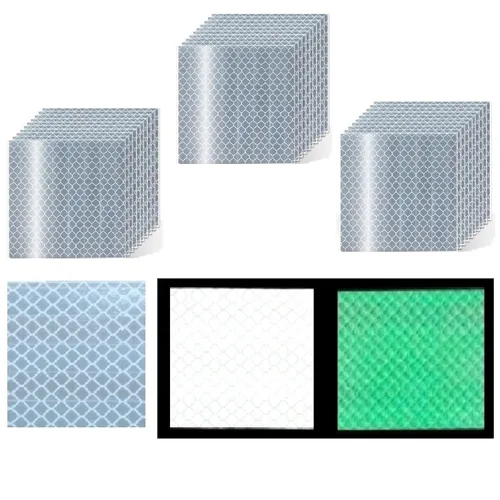 Miniatura 108 de Cinta reflectante blanca de 4 pulgadas, adhesivo de seguridad de advertencia impermeable para exteriores (10 pies)