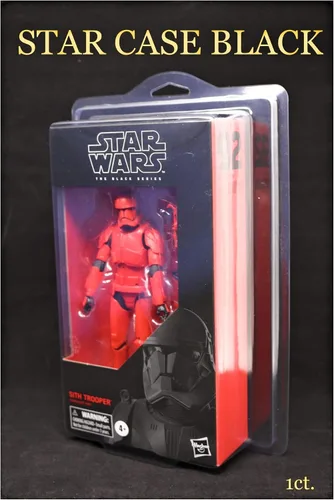 Protech SSSTAR - Funda de almacenamiento / exhibición de Star Wars Black Series o figuras de tamaño estándar de 6 pulgadas en embalaje rojo