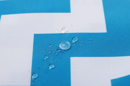 Miniatura 14 de Mybecca Lona Oxford tela marina impermeable para exteriores, 600 denier, patrón marroquí Ogee azul aguamarina/blanco