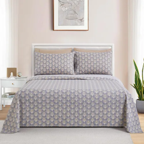 Miniatura 11 de Marina Decoration Ropa de cama ultra suave y sedosa con bolsillo profundo con estampado rico de rayón derivado de bambú para todas las estaciones