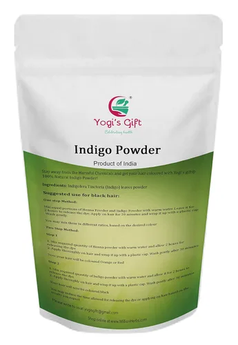 Miniatura 2 de 17.64 oz Polvo índigo para cabello (1.2 LB / 17.6 oz) 100% puro y natural Tinte de henna negra Ideal para tinte natural oscuro y negro