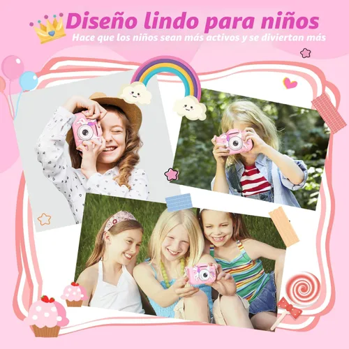 Miniatura 5 de Cámara Mejorada para Niños para Niñas, Regalos de Navidad y Cumpleaños para Niños, Cámara de Video Digital Selfie HD 1080P para Niños Pequeños
