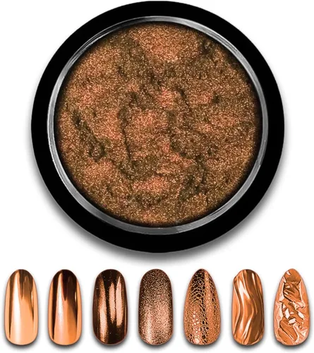 Miniatura 11 de Polvo de uñas cromado verde navideño, efecto espejo, polvo metálico, holográfico, brillantina, decoración de manicura, pigmento reflectante