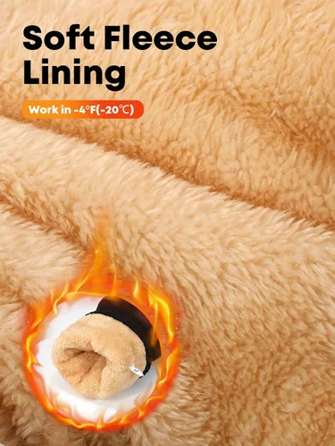 Miniatura 5 de KASBAH Guantes térmicos impermeables de invierno para hombres y mujeres, guantes de esquí con aislamiento cálido con diseño antideslizante