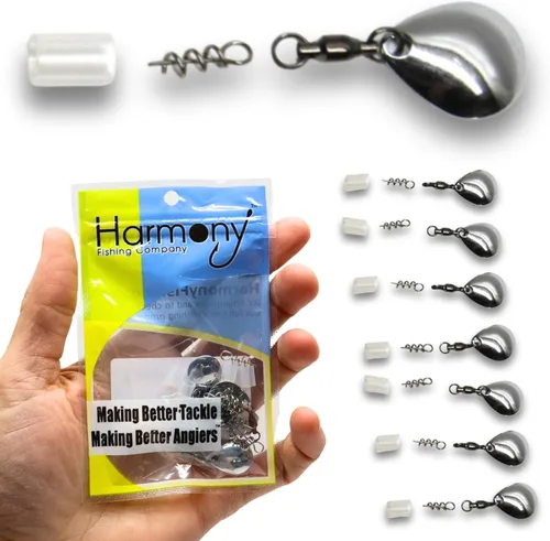 Miniatura 7 de Harmony Fishing Company - [Paquete de 7 hiladores de cola (autoestopistas para señuelos de pesca de plástico suave/senko, sauce o hoja de Colorado)