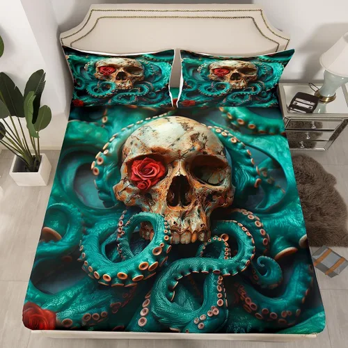 Miniatura 8 de Juego de sábana bajera ajustable para niños de fresa roja, tamaño individual, diseño de corazón dulce princesa, decoración de habitación para niñas