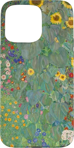 Miniatura 30 de iPhone 14 Plus Flower Garden Klimt Pintura Arte Floral Verde Cubierta Teléfono Funda