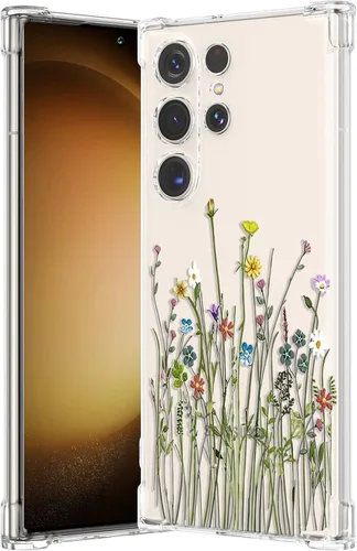 Miniatura 14 de RALEAVO Funda protectora para Samsung Galaxy S23 Ultra, funda protectora transparente de poliuretano termoplástico suave con esquinas reforzadas