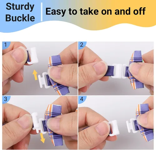 Miniatura 3 de Segarty Corbatines para perros, 40 piezas de collares con corbatín ajustables para mascotas pequeñas y medianas, corbatines cómodos para el cuello