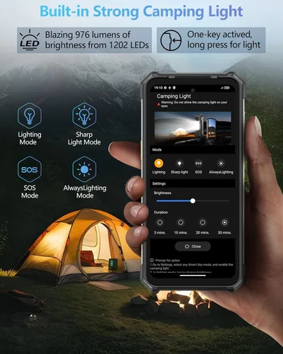 Miniatura 6 de Ulefone RugKing 5 Pro Smartphone resistente Android 16, 20000mAh (33W), 16GB (8+8)+256GB, visión nocturna de 64MP+20MP, 6.78 pulgadas FHD+ Corning