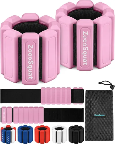 Ankle Weights for Women and Wrist Weights for Women at Home - Arm and Leg Weights, Non-Slip Desig, Set of 2 (1 lb each)