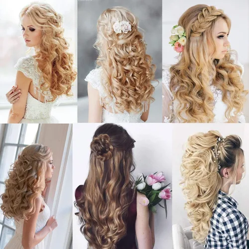 Miniatura 4 de Extensiones de pelo de 24 a 26 pulgadas, 6 unidades, 16 clips rizados, ondulados, rectos, gruesos, clip en extensiones de pelo sintético.