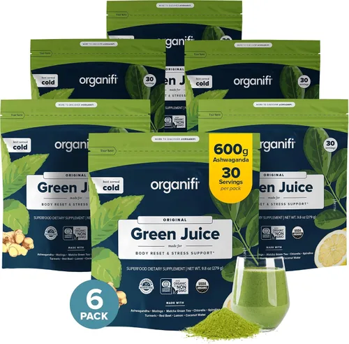 Miniatura 8 de Suplemento para comidas Green Juice (9,5 oz) 30 días de suministro, por Organifi Polvo ecológico vegano por Organifi, 1